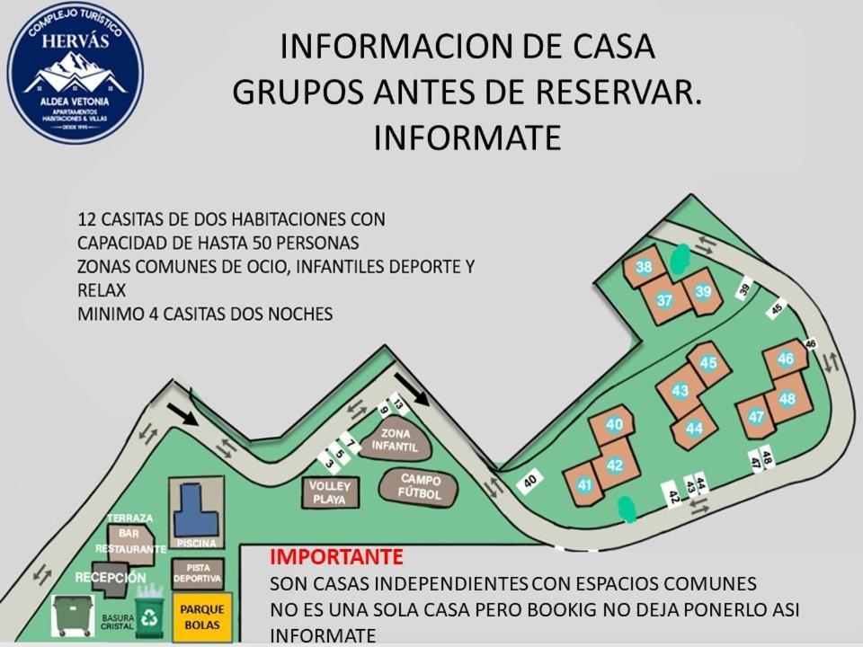 Complejo Aldea Vetonia Check Out Hasta Las 20H Parque De Mascotas Zonas Infantiles Ideal Grupos Parejas Familias Informate Apertura Piscina 1 De Mayo Hervás Dış mekan fotoğraf